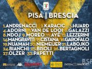 Pisa-Brescia, ecco i convocati di mister Clotet