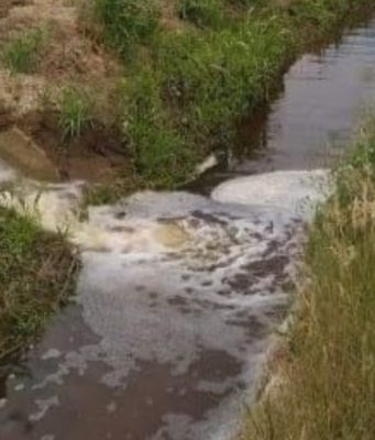 Inquinamento: schiuma bianca nel torrente a Bagnolo