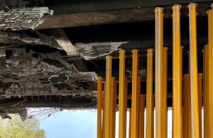 In corso la messa in sicurezza del ponte di via Volturno