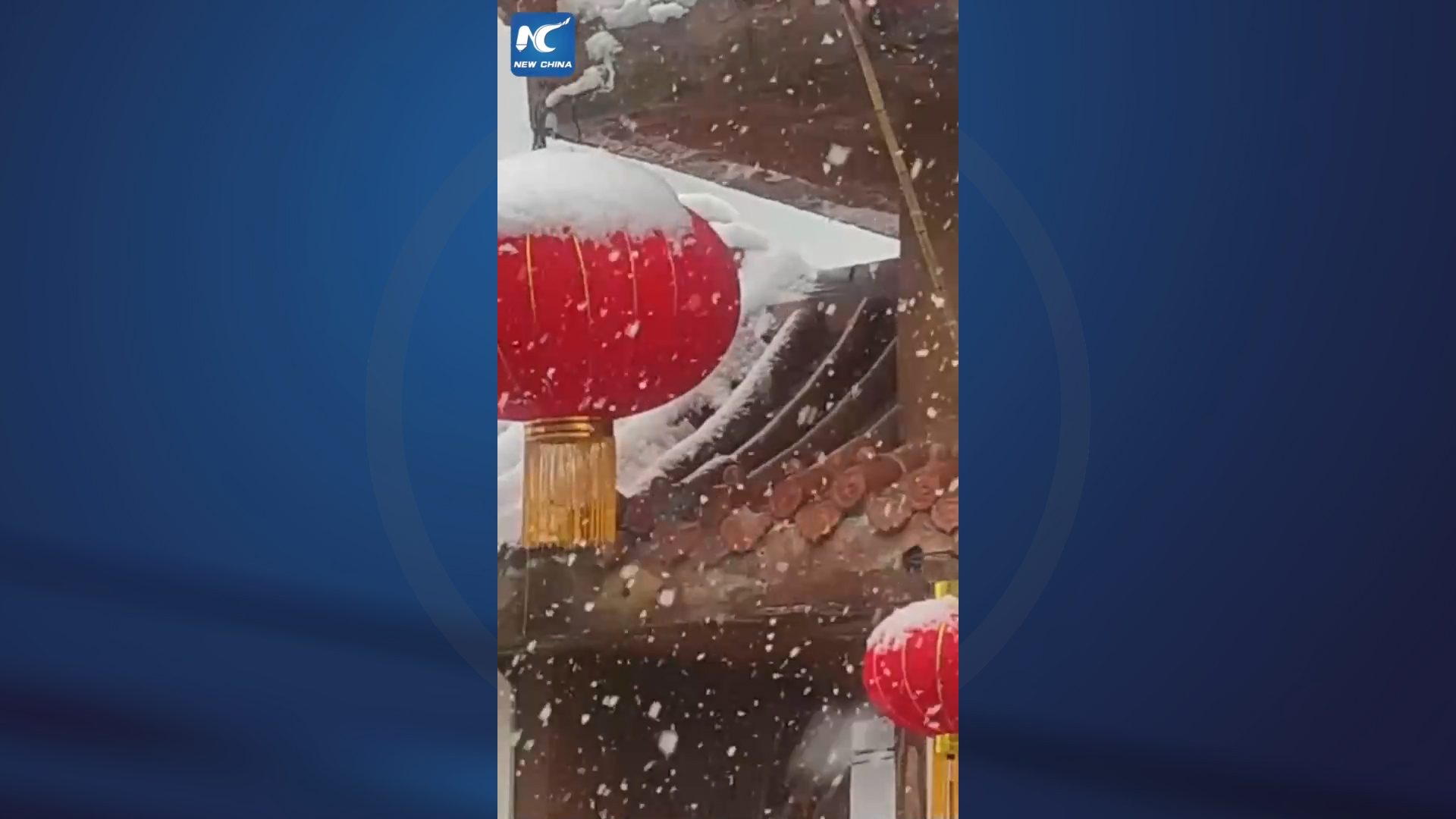Cina: la prima nevicata della stagione nella “Città della neve”