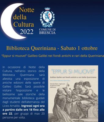 La Notte della Cultura, Queriniana aperta fino alle 22.00