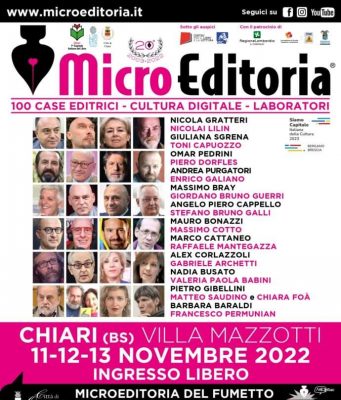 Microeditoria, la XX Edizione dall’11 al 13 novembre a Chiari