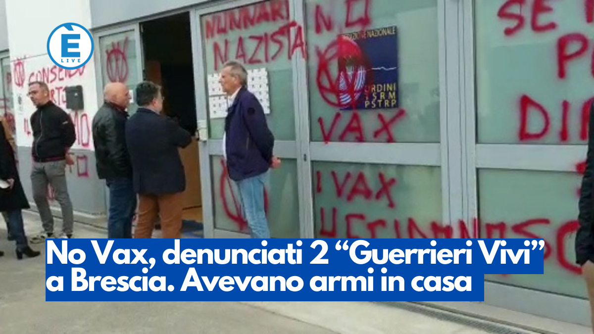 No Vax, denunciati 2 “Guerrieri Vivi” a Brescia. Avevano armi in casa