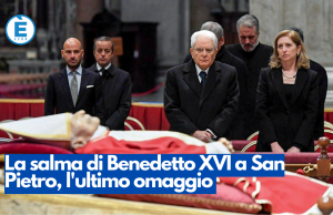 La salma di Benedetto XVI nella Basilica di San Pietro, l’ultimo omaggio