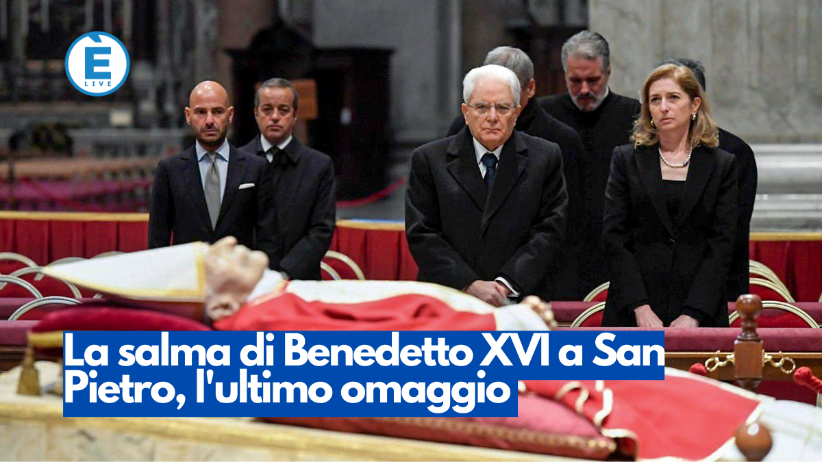 La salma di Benedetto XVI nella Basilica di San Pietro, l’ultimo omaggio