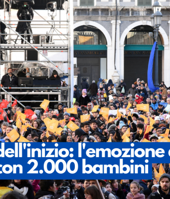 L’inizio dell’inizio: l’emozione di piazza Loggia con 2.000 bambini