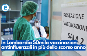 In Lombardia 50mila vaccinazioni antinfluenzali in più dello scorso anno