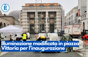 Illuminazione modificata in piazza Vittoria per l’inaugurazione