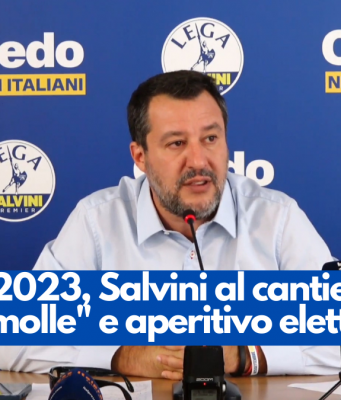Loggia 2023, Salvini al cantiere della “corda molle” e aperitivo elettorale con Rolfi