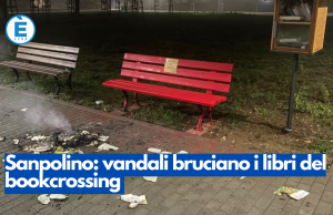 Sanpolino: vandali bruciano i libri del bookcrossing