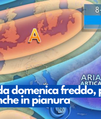 Meteo, da domenica freddo, pioggia e neve, anche in pianura