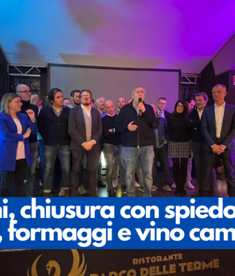 Caparini, chiusura con spiedo, polenta, formaggi e vino camuni