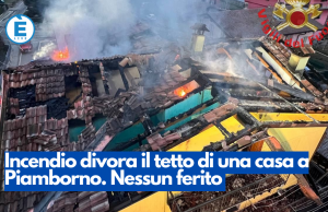 Incendio divora il tetto di una casa a Piamborno. Nessun ferito