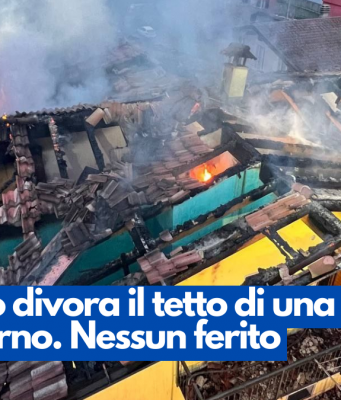 Incendio divora il tetto di una casa a Piamborno. Nessun ferito