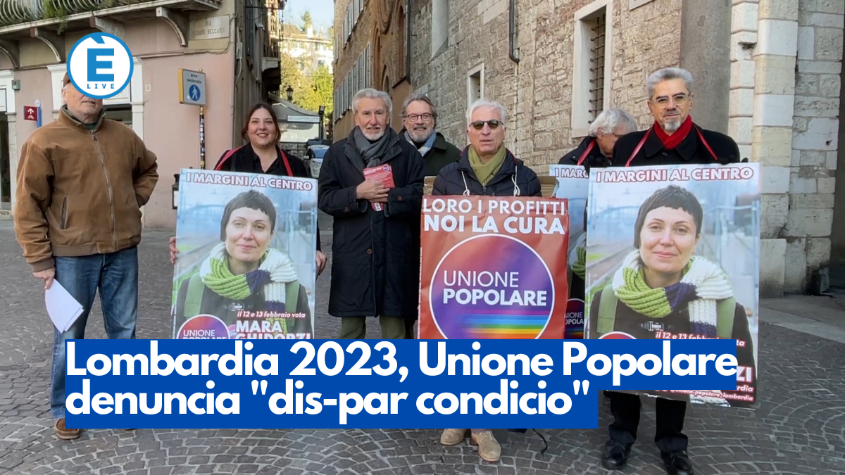 Lombardia 2023, Unione Popolare denuncia “dis-par condicio”