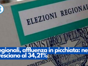 Regionali, affluenza in picchiata: 34,21%
