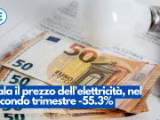 Cala il prezzo dell’elettricità, nel secondo trimestre -55.3%
