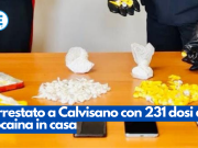 Arrestato a Calvisano con 231 dosi di cocaina in casa