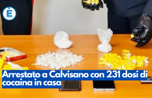 Arrestato a Calvisano con 231 dosi di cocaina in casa
