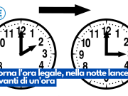 Torna l’ora legale, nella notte lancette avanti di un’ora