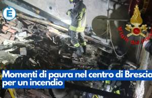Momenti di paura nel centro di Brescia per un incendio