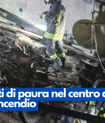 Momenti di paura nel centro di Brescia per un incendio