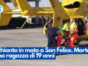 Schianto in moto a San Felice. Morta una ragazza di 19 anni