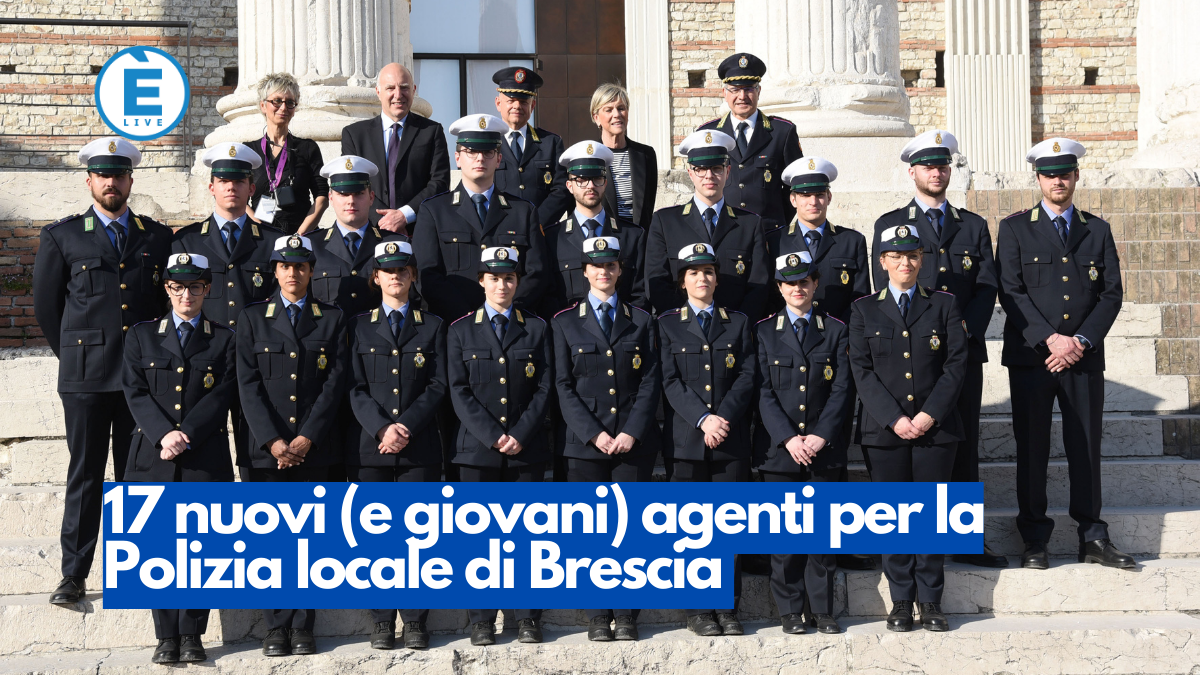 17 nuovi (e giovani) agenti per la Polizia locale di Brescia