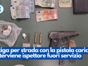 Litiga per strada con la pistola carica. Interviene ispettore fuori servizio