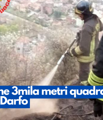 In fiamme 3mila metri quadrati di bosco a Darfo