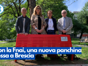 Con la Fnai, una nuova panchina rossa a Brescia