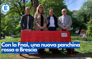 Con la Fnai, una nuova panchina rossa a Brescia