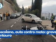 Toscolano, auto contro moto: grave il centauro