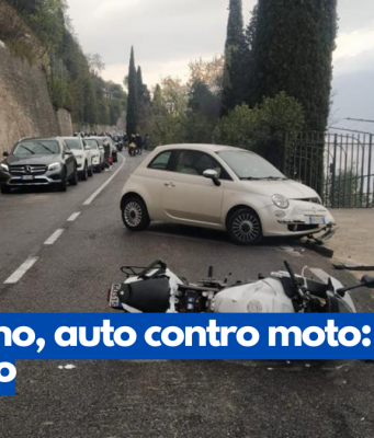 Toscolano, auto contro moto: grave il centauro