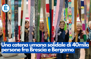 Una catena umana solidale di 40mila persone fra Brescia e Bergamo
