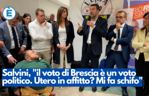 Salvini, “il voto di Brescia è un voto politico. Utero in affitto? Mi fa schifo”