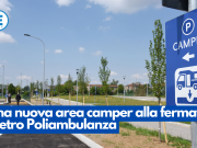 Una nuova area camper alla fermata metro Poliambulanza