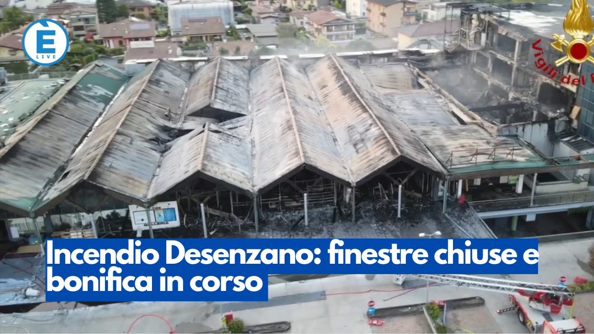 Incendio Desenzano: finestre chiuse e bonifica in corso