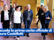 A scuola la prima uscita ufficiale di Laura Castelletti