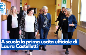 A scuola la prima uscita ufficiale di Laura Castelletti