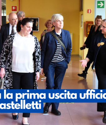 A scuola la prima uscita ufficiale di Laura Castelletti