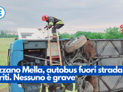 Azzano Mella, autobus fuori strada, 15 studenti feriti. Nessuno è grave