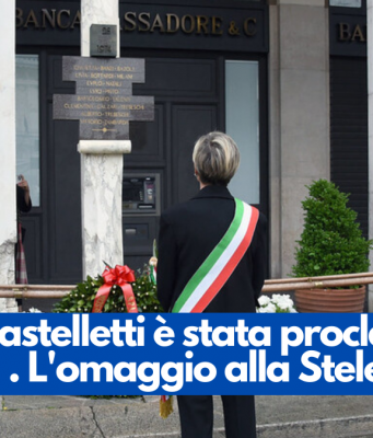 Laura Castelletti è stata proclamata Sindaca. Primo atto: l’omaggio alla Stele