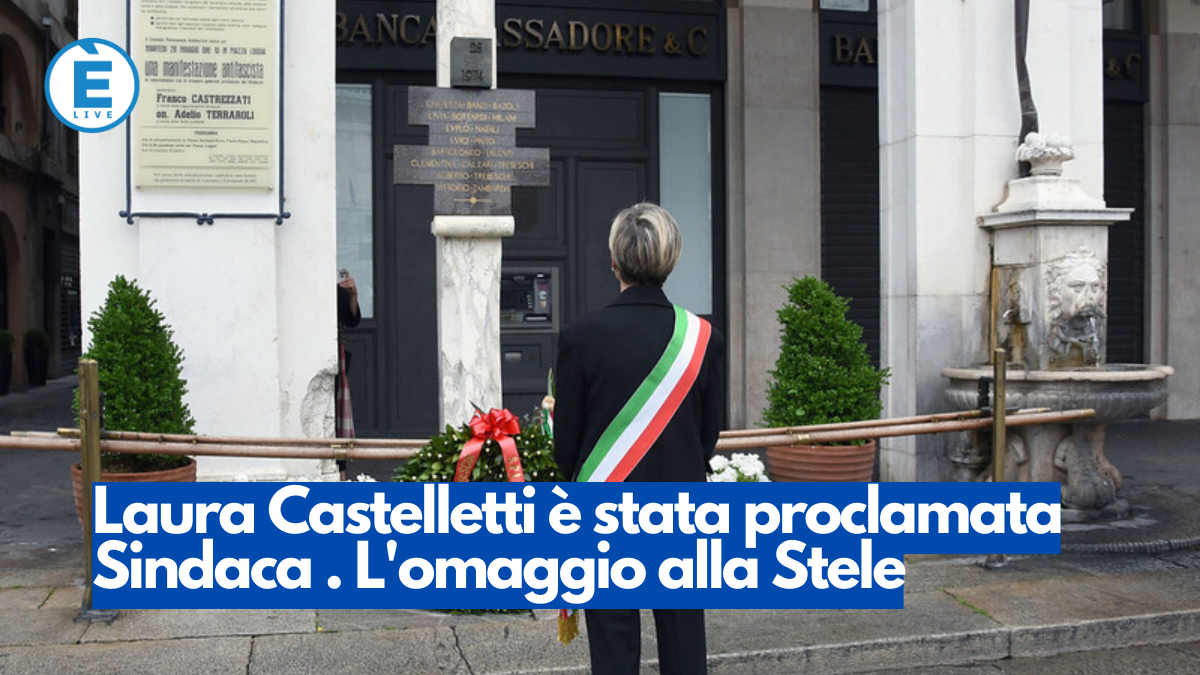 Laura Castelletti è stata proclamata Sindaca. Primo atto: l’omaggio alla Stele