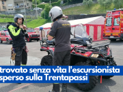 Ritrovato senza vita l’escursionista disperso sulla Trentapassi