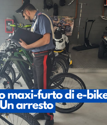 Sventato maxi-furto di e-bike a Sellero. Un arresto