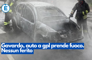 Gavardo, auto a gpl prende fuoco. Nessun ferito
