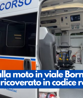 Cade dalla moto in viale Bornata. 60enne ricoverato in codice rosso