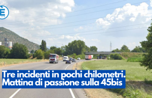 Tre incidenti in pochi chilometri. Mattina di passione sulla 45bis