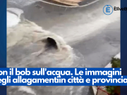 Con il “bob” sull’acqua. IL VIDEO degli allagamenti a Brescia e provincia
